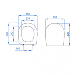 Сиденье для унитаза Classic белое дюр.нерж.кр. "Classic" (Sanita Lux)