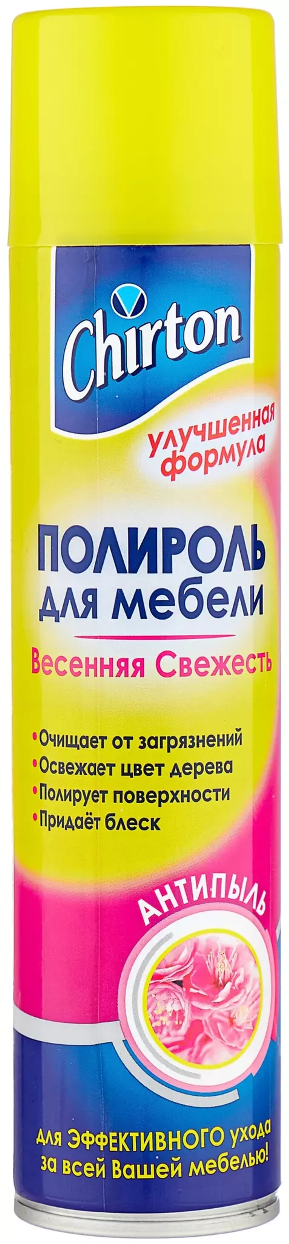 Chirton Полироль для мебели Антипыль Весенняя свежесть, 0.3 л
