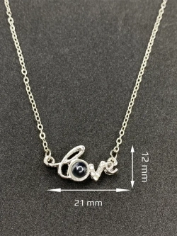 Тонкая цепочка с кулоном Я тебя люблю на 100 языках мира