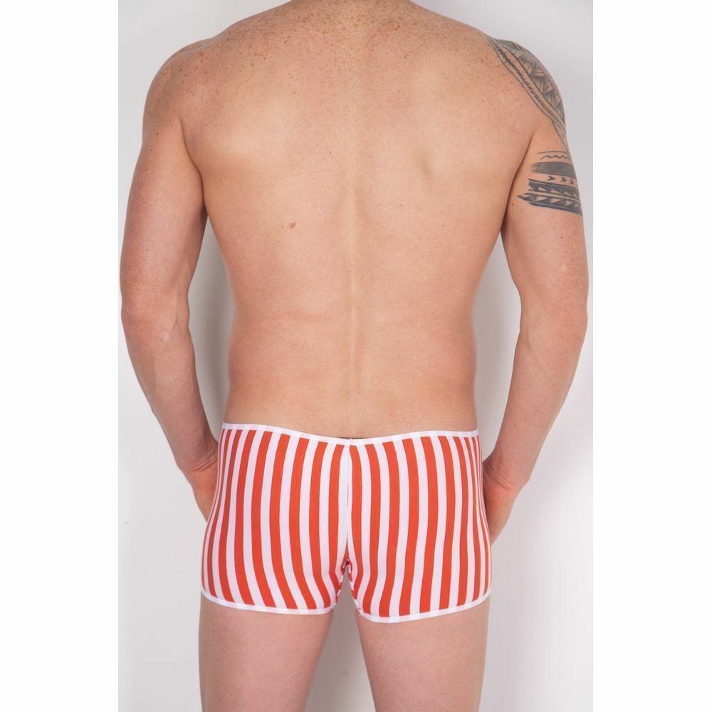 Мужские трусы боксеры в оранжевую полоску с белой вставкой Cosmos Colors FM30_OW