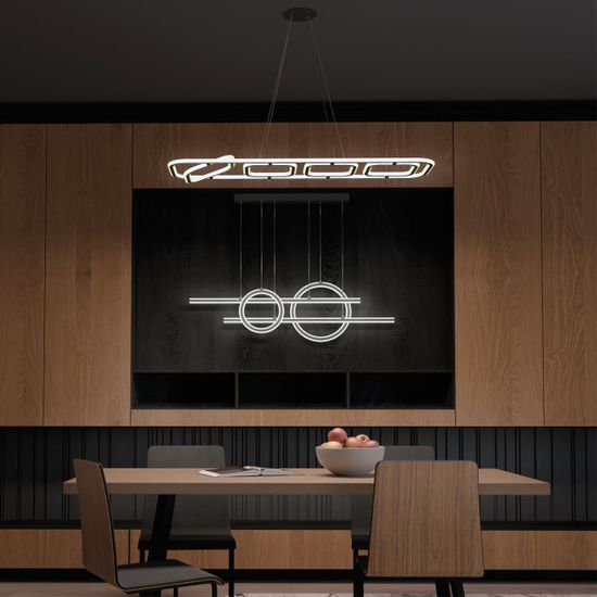 359182 OVER NT23 314 белый Светильник подвесной диммируемый, в комплекте пульт ДУ IP20 LED 4000К 116W 220V ONDO