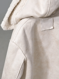 Куртка чебурашка из люкс эко - меха, белая, SilverFox