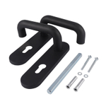 Ручка на планке для противопожарных дверей ПП-02-72 мм черный