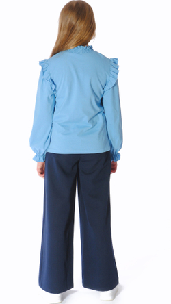 Блузка школьная трикотажная для девочки 7-10 лет Fleur de Vie