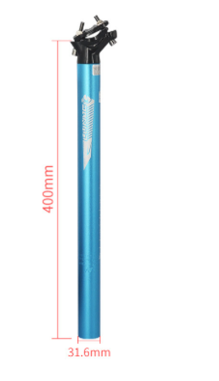 Подседельный штырь LUNJE 341-2, 2-х болтовый 31.6*400mm цв.синий