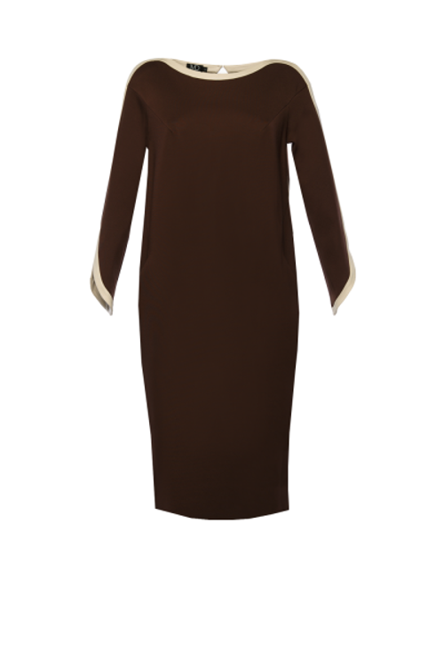 Платье свободного кроя с карманами 06-18FW