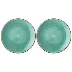 НАБОР ТАРЕЛОК ПИРОЖКОВЫХ BRONCO "NATURE" 2 ШТ. 17 СМ МЯТНЫЙ (КОР=16НАБ.)