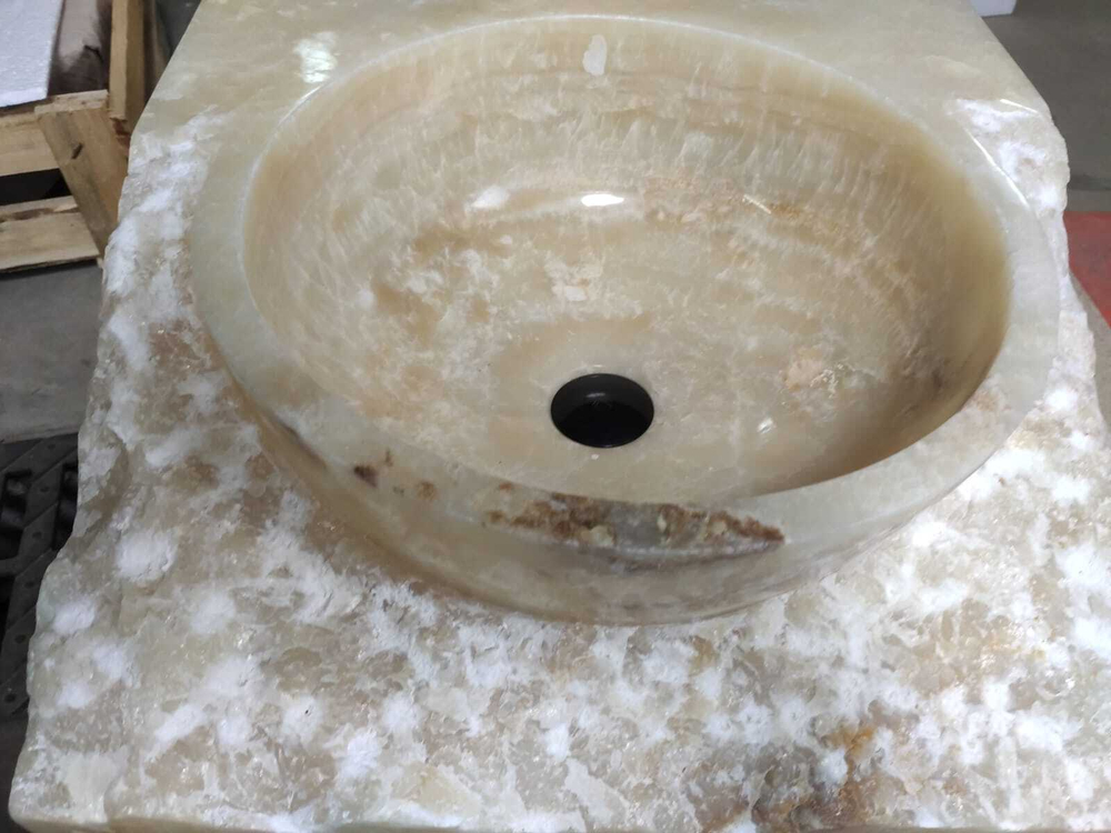 Раковина из оникса Kotak baskom Yellow KBS-61007 50*50*22