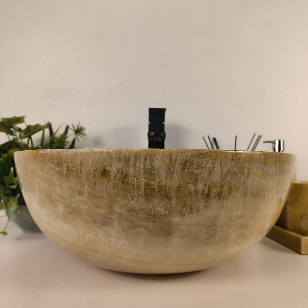 Раковина из оникса Bowl Yellow BO-64723 45*45*17 0200