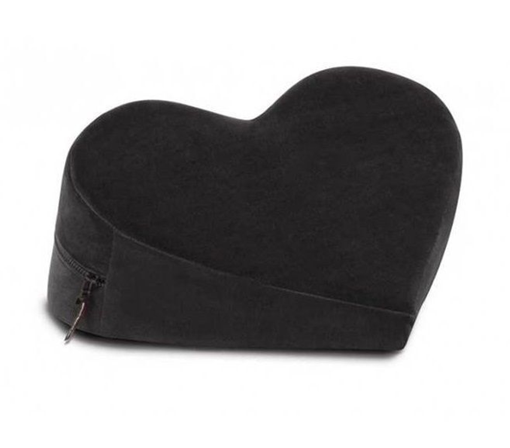 Черная вельветовая подушка для любви Liberator Retail Heart Wedge (Цвет: черный)