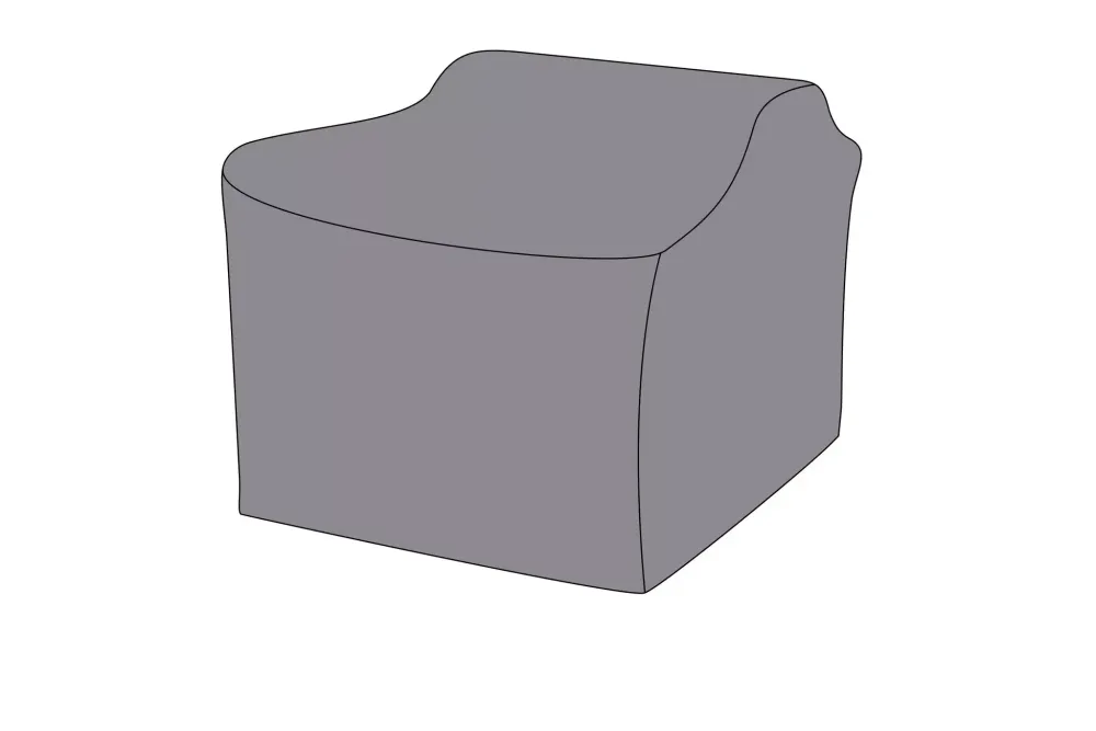 Защитный чехол на кресло Капучино 106×89×80 см, цвет серый