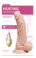 Телесный ротатор-реалистик Heating Andrew - 19,5 см. (Цвет: телесный)