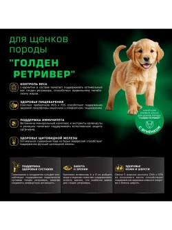 Корм для щенков породы Голден ретривер, с ягненком, 12 кг