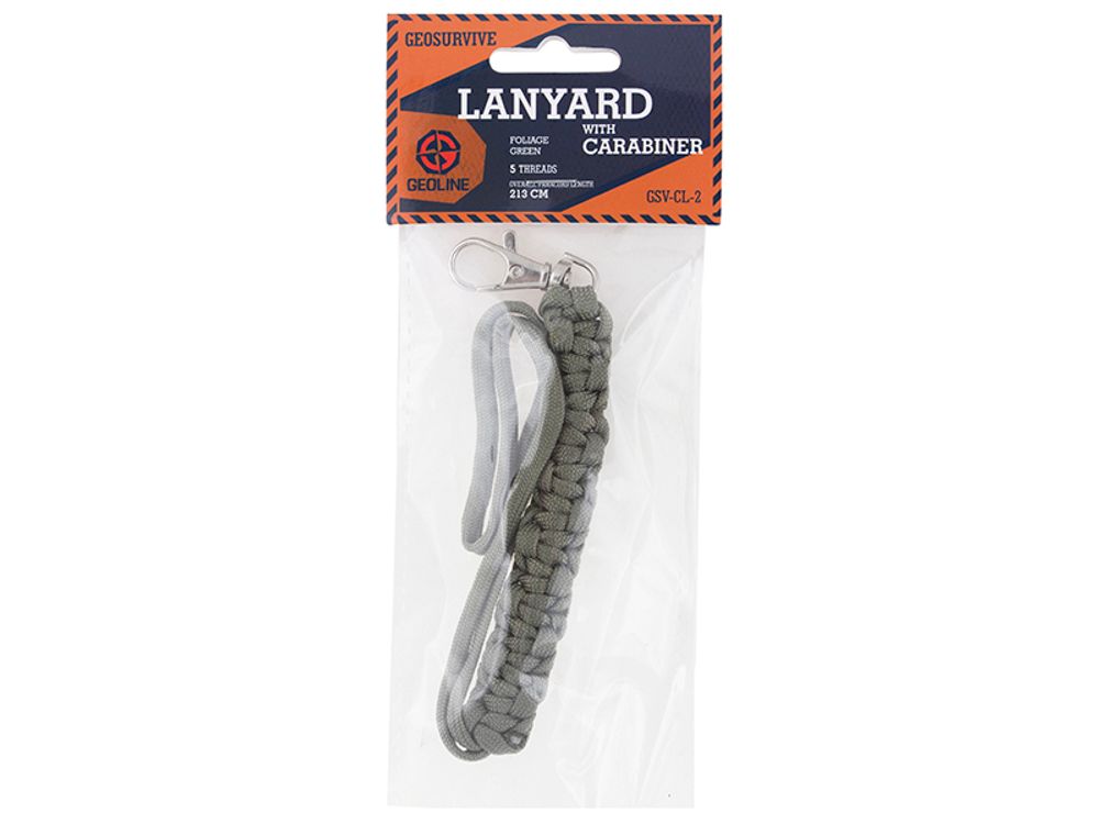 Темляк с карабином (Geoline Survival) Foliage green