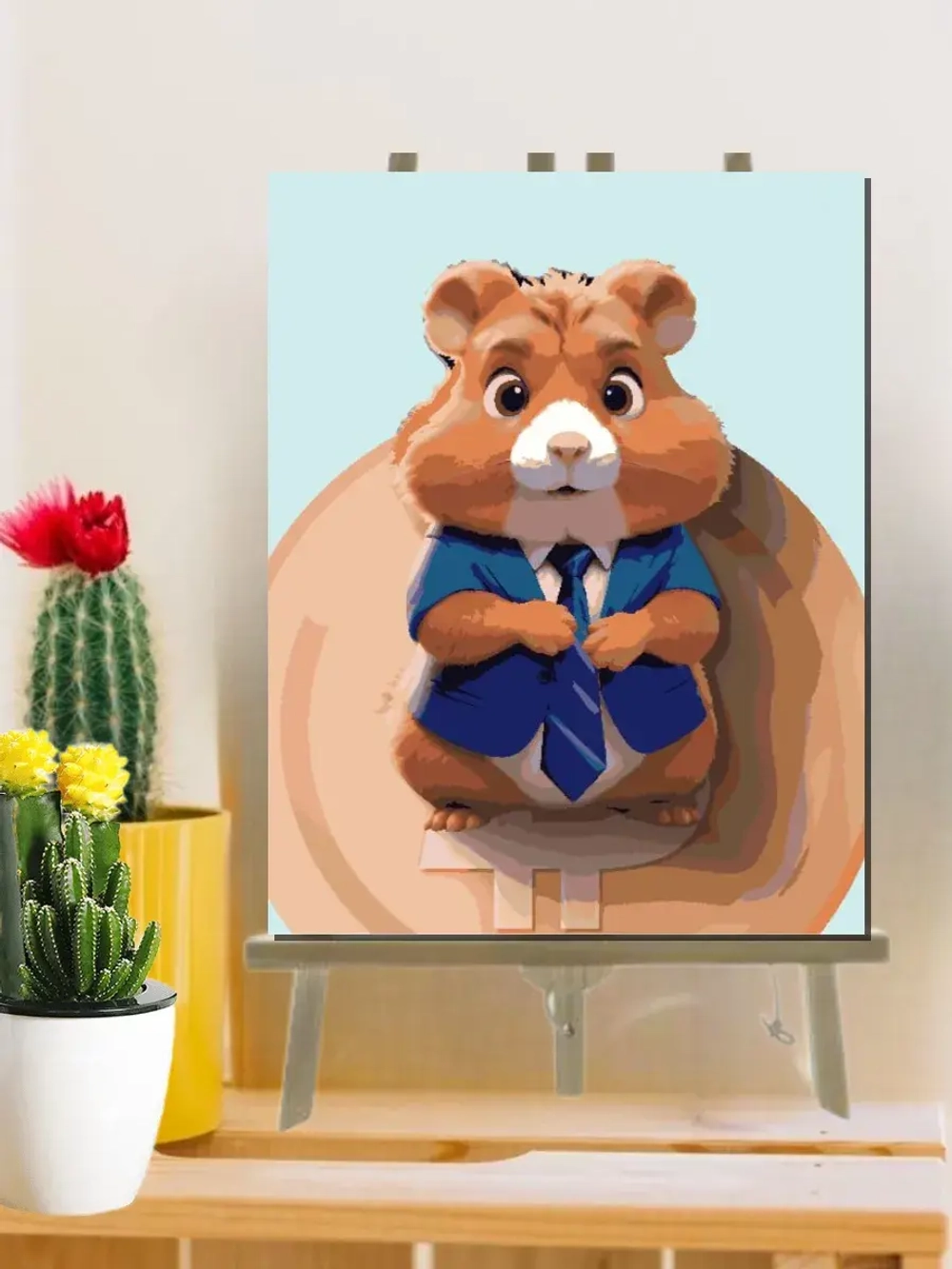 Картина по номерам Тапать хомяка