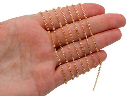 Цепь для украшений 1,5мм, цвет темное золото
