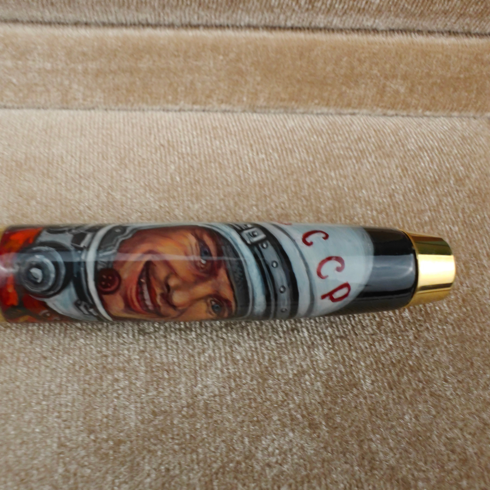 Ручка Parker с ручной росписью Палех "Юрий Гагарин"