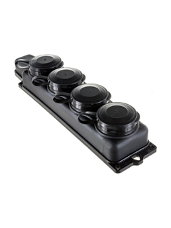 Каучуковая колодка Gigant однофазная 4 гнезда RBG-2