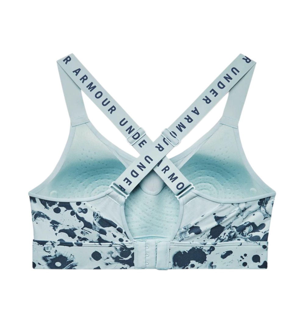 ТОП теннисный Under Armour Women's Armour Infinity High Printed Sports Bra - небесный