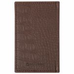 Телефонная книжка МАЛЫЙ ФОРМАТ (80х130 мм) А7, BRAUBERG "Cayman", под крокодиловую кожу, 56 л., вырубной алфавит, коричневая, 125135