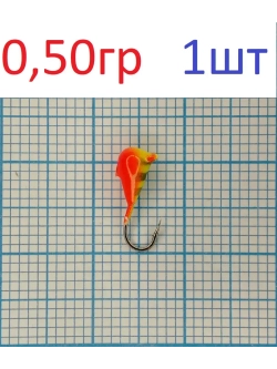 Мормышка вольфрамовая точеная Капля с ушком