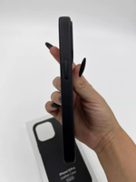 Кожаный чехол Leather Case iPhone 13 Pro, Black Черный