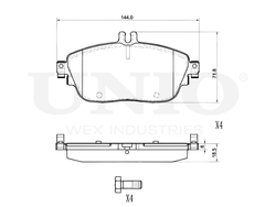 Колодки тормозные диск. передние UNIO BRP-20442