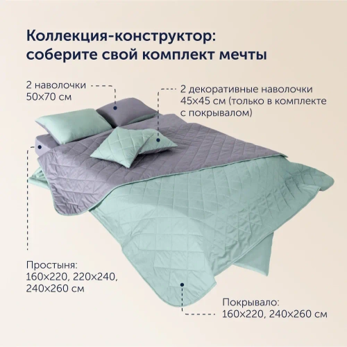 Покрывало BuyColor Лаванда/Мята