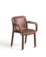 Уличный стул Isabellini из пластика терракотового цвета