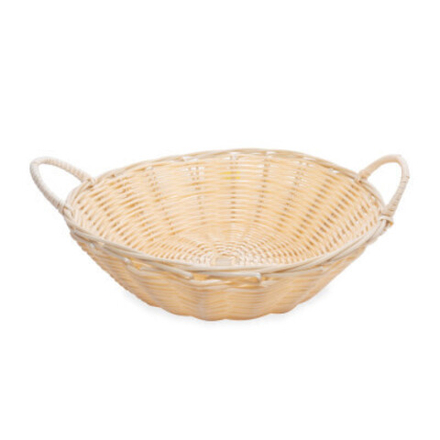 Корзина сервировочная с ручками, для буфета, d=23 см, h=6.5см, полипропилен JQ-6007