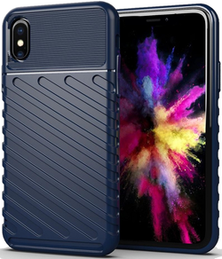 Чехол для iPhone X (XS) цвет Blue (синий), серия Onyx от Caseport