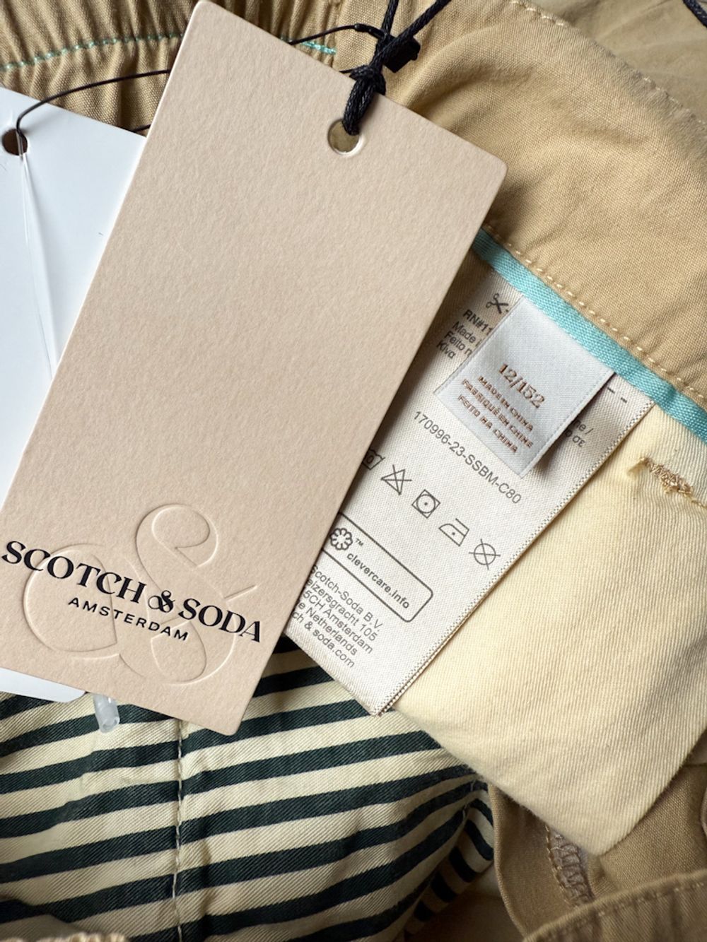 Новые хлопковые брюки Scotch & Soda, 152