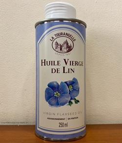 Льняное масло La Tourangelle, нерафинированное, в железной банке 250 мл, Франция