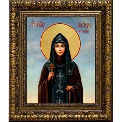 Александра Червякова, схимонахиня, преподобномученица. Икона на холсте.