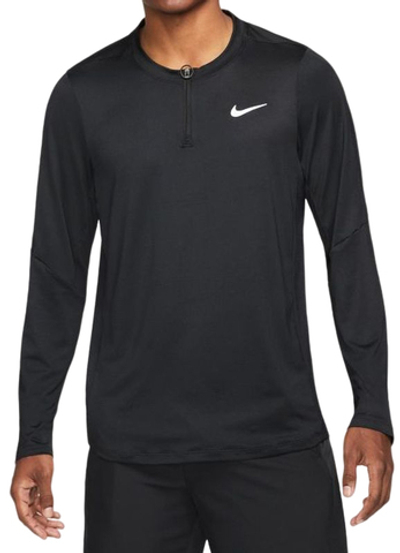 Мужская теннисная футболка теннисная Nike Dri-Fit Advantage Camisa M - black/black/white