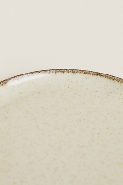 ZARA HOME ФАРФОРОВАЯ БОКОВАЯ ТАРЕЛКА, СВЕТЛО-БЕЖЕВЫЙ