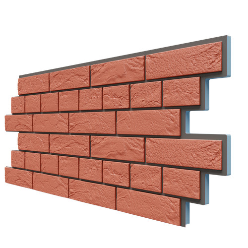 Термопанель фасадная Венецианский кирпич 20 мм Кирпич красный