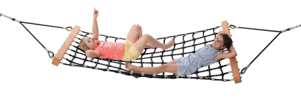 Гамак Hammock из армированного каната со стойками для детской площадки