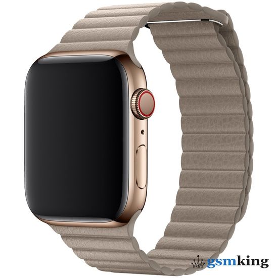 Apple Leather Loop for Apple Watch 42|44|45|49mm M Stone (Бежевый) MTHC2ZM/A