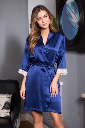 Женский халат Kristy 15113 Dark Blue Mia-Mia