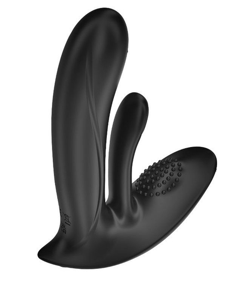 Черный вибратор для ношения с 10 режимами вибрации и колебаний