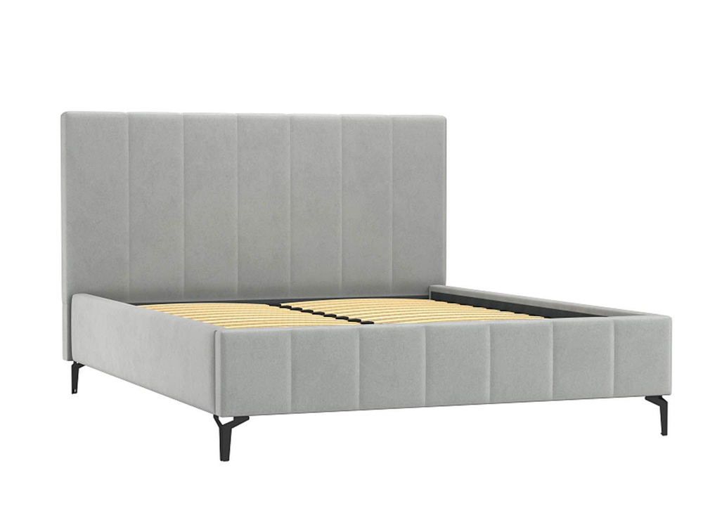 Брэнда кровать 1400 микровелюр дым