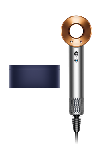 Фен Dyson Supersonic HD07, яркий никель/медный + с подарочным кожаным чехлом EU