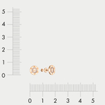 Серьги-пусеты из розового золота 585 пробы с фианитами для женщин (арт. с5029)