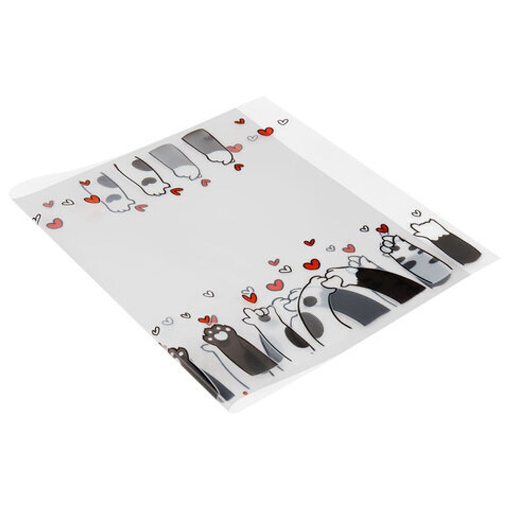 Обложки "PAWS" для тетрадей и дневников, КОМПЛЕКТ 10 шт., ПЛОТНЫЕ, 210х350 мм, 110 мкм, FUNSTER (ФАНСТЕР), 274086