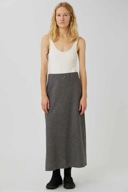 Юбка макси из льна с шерстью