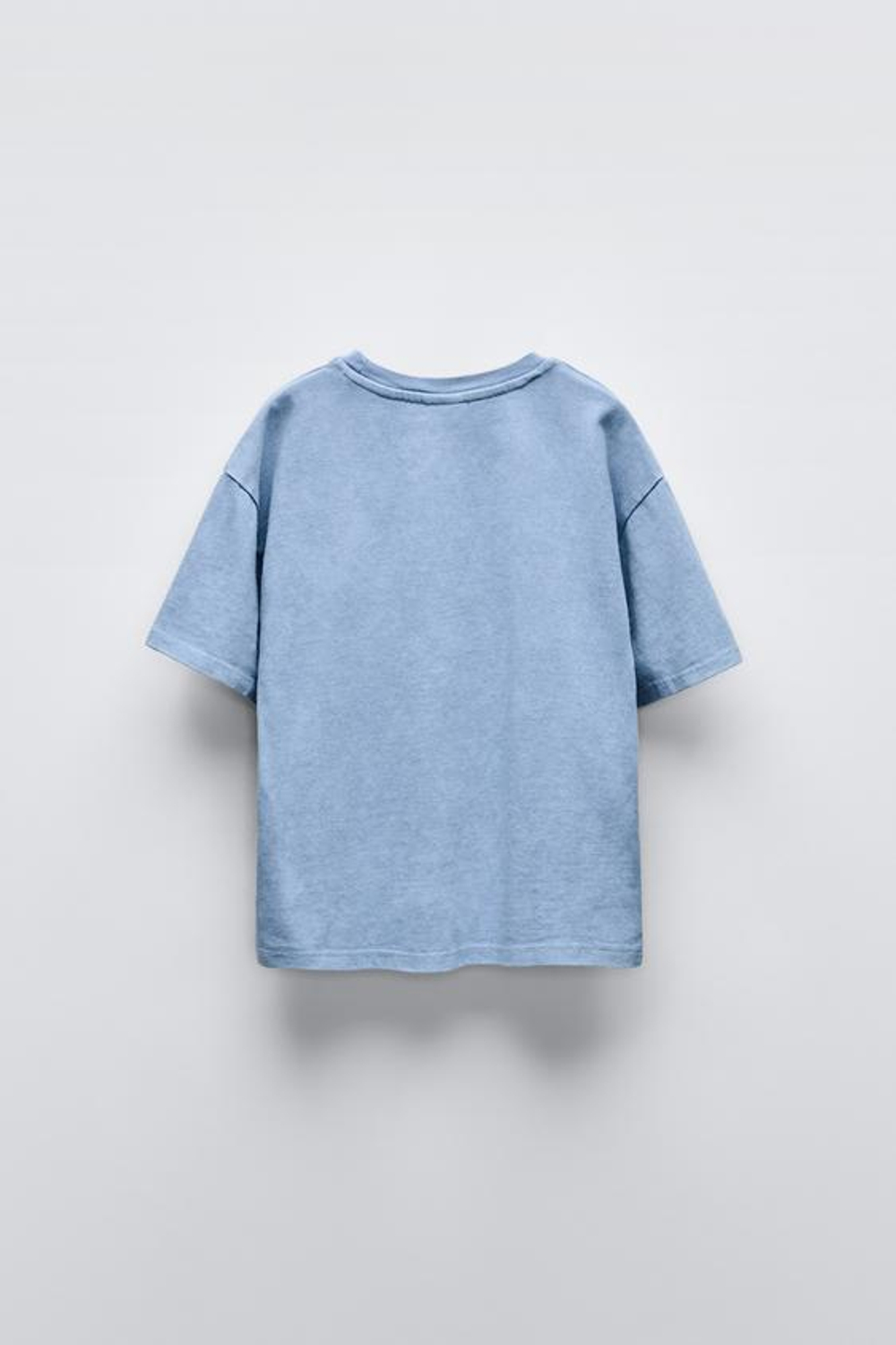 ZARA ФУТБОЛКА С ВЫШИВКОЙ, СИНИЙ