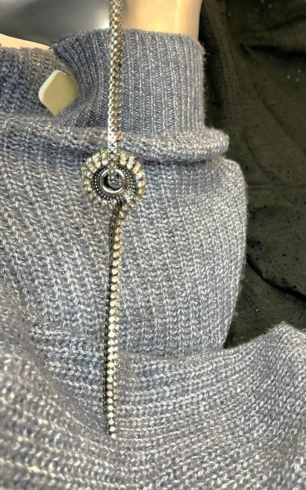 Кулон. Подвеска со стразами "Лучезарный узел" Цвет серебро