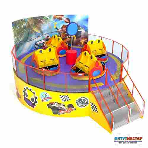 Карусель чашки «Гонки Непосед» 4 чашки, 8 мест, 7×7×4,4 м