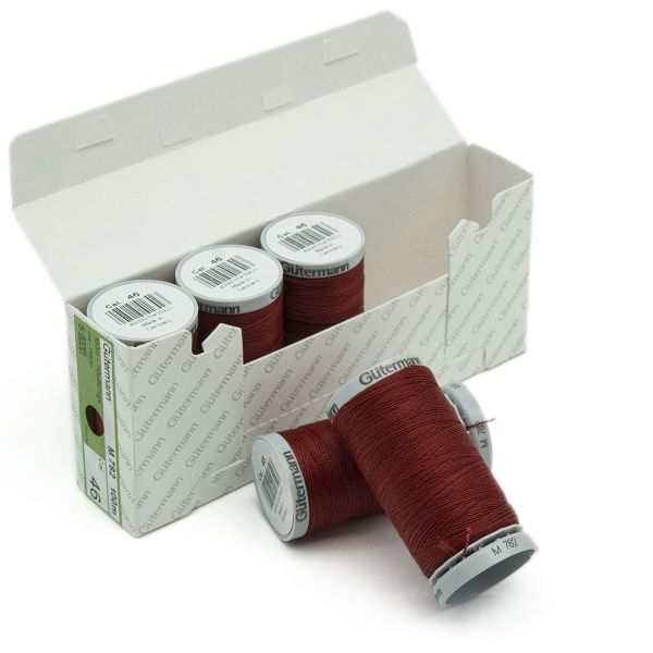 Нитки суперкрепкие Gutermann Extra Strong M782 №40 (100 метров), 5 кат. | 046 бургундский